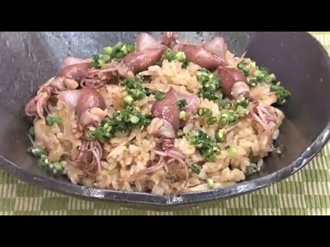 ホタルイカと新ごぼうのチャーハン