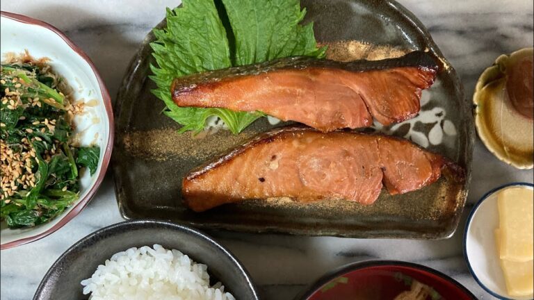 鮭の味噌漬けmiso marinated salmon