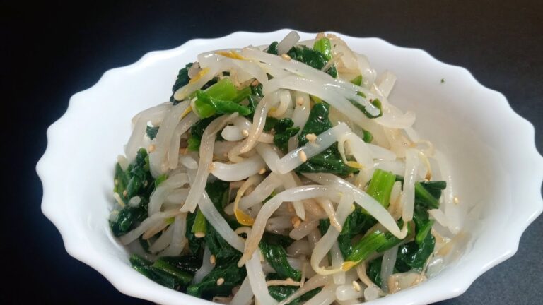 超簡単！もやしとほうれん草のナムルの作り方（Super easy! How to make bean sprouts and spinach namul）