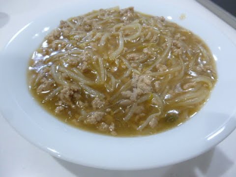 【レシピ】もやしとひき肉のとろ～りあんかけの作り方