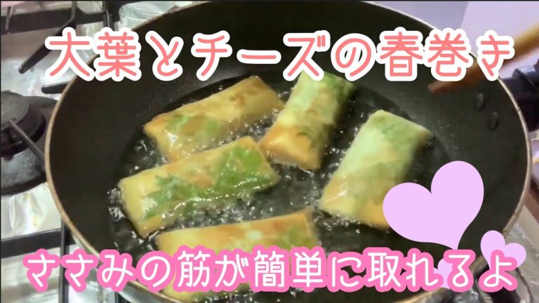 【夜ご飯】ささみの筋が簡単に取れる方法 / 春巻き