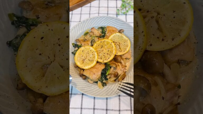 チキンのレモンクリーム煮🍋 #料理＃献立 ＃簡単レシピ＃簡単ごはん＃レシピ＃簡単ご飯#料理動画 ＃手抜きごはん#recipe#food#ゆんキッチン
