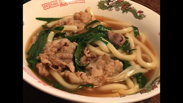 「肉ニラうどん」作り方関東風）