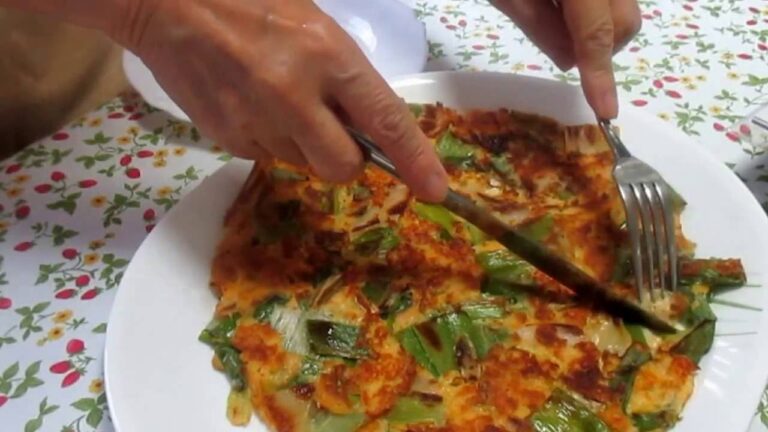 韓国風キムチとツナのチヂミ