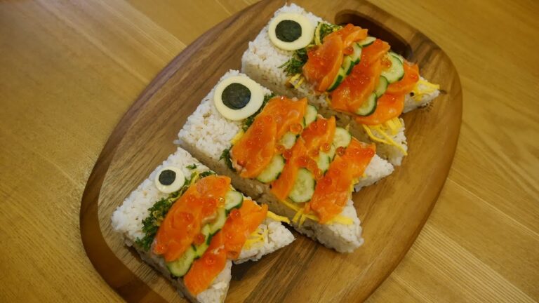 【こどもの日】鯉のぼりのお寿司作ってみた(妹編)