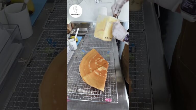 【生地が主役の最高クレープ】カスタードバナナホイップ #クレープ #スイーツ #shorts