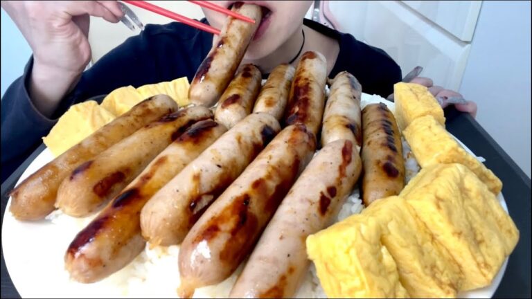 【ASMR】ジョンソンヴィルと玉子焼きとご飯！