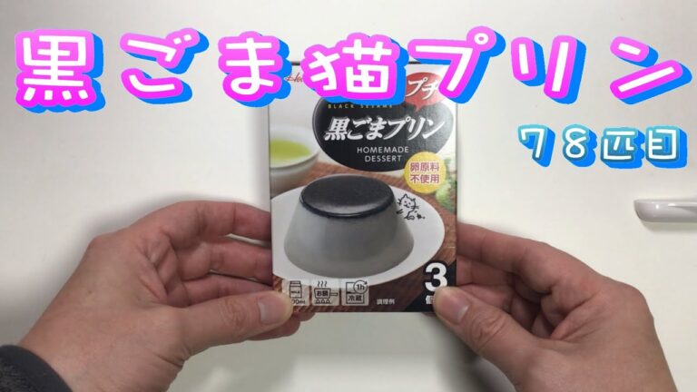 ねこ ✕「黒ごまプリン」
