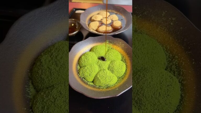 【100％むせる抹茶たっぷりわらび餅が美味しすぎた🍵】#japanesefood #もぐてれグルメ