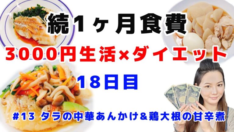 1ヶ月食費3000円×ダイエット/一人暮らしの節約生活#13魚料理&鶏胸肉レシピ