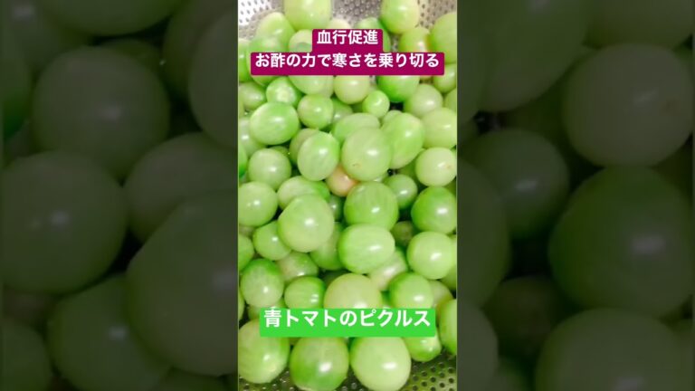 15秒で納得🥹この冬はお酢で冷え知らず青トマトとセロリのやみつきピクルスで寒さを乗り切る🥹 #料理 #料理レシピ