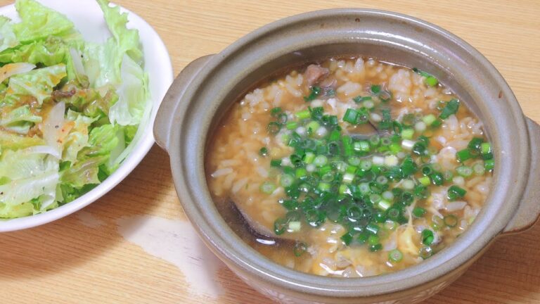 【家ご飯】うどんのお汁で雑炊【今日の昼食】