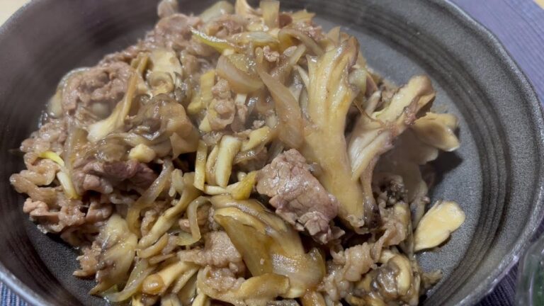 牛肉と舞茸のオイスターソース炒め