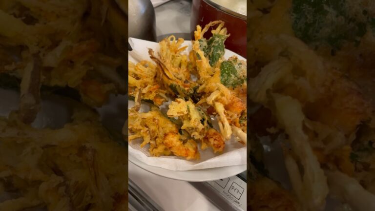 冷めてもカリカリしそ香るかき揚げ　#shorts