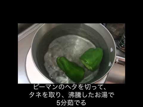 余ったご飯を活用！ピーマンのご飯とトマト煮込み詰め