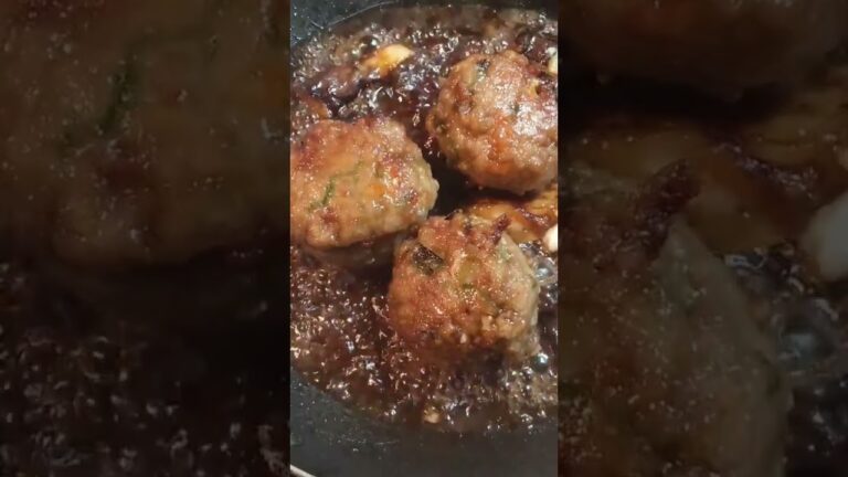 【絶品】肉団子と揚げ茄子のとろろ焼き #肉団子 #茄子レシピ #懐かし味 #夏野菜レシピ #自炊 #男飯