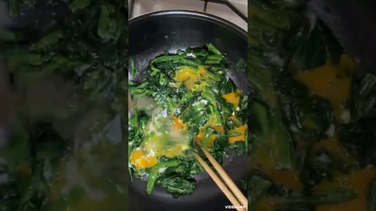 冷凍ほうれん草の卵とじ作りました☆