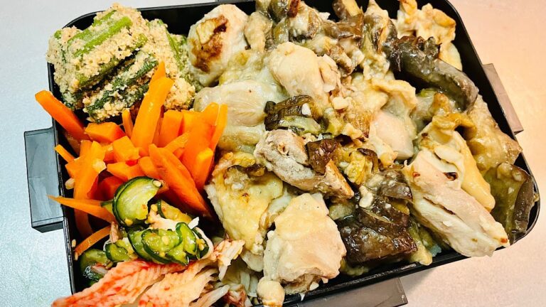 みっちり詰まったナスと鶏肉のニンニク醤油焼き弁当🍆🐓🧄#お弁当動画 #お弁当詰め方 #作り置き弁当