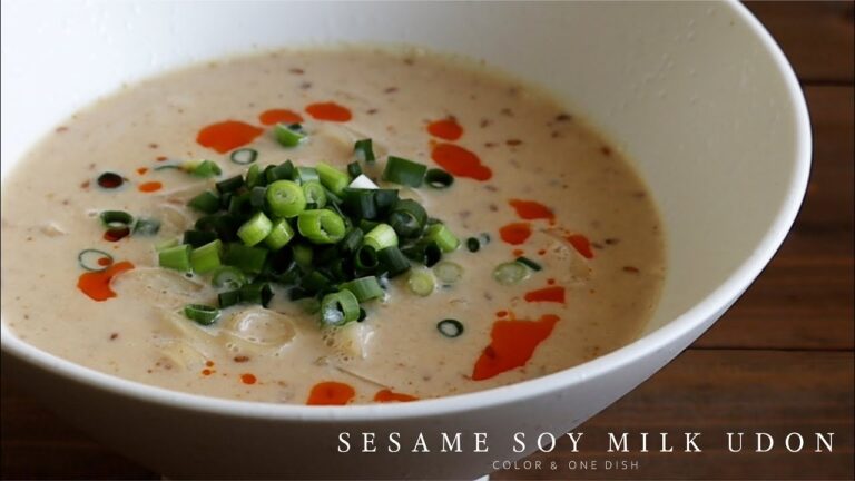 胡麻豆乳うどんの作り方 / Sesame Soy Milk Udon