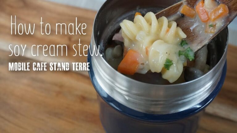 スープジャーに入れてお弁当にも♪ 豆乳クリームシチューの作り方 How to make soy cream stew. 【お弁当】【サーモス】
