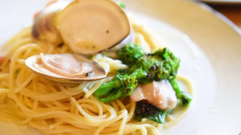 蛤と菜の花の和風パスタ