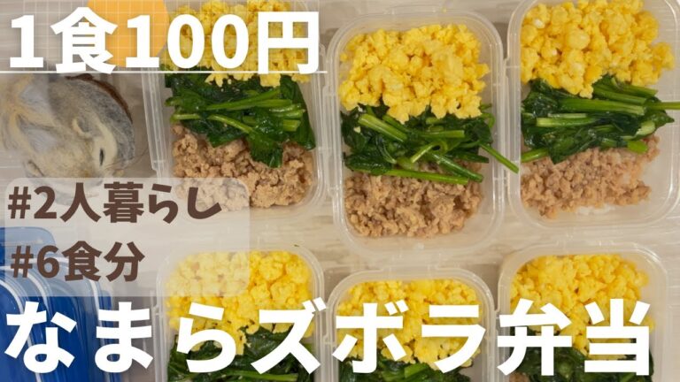 【1食100円】レンジだけで美味しい3色弁当|丸ごと冷凍タッパー弁当🍽|作り置き
