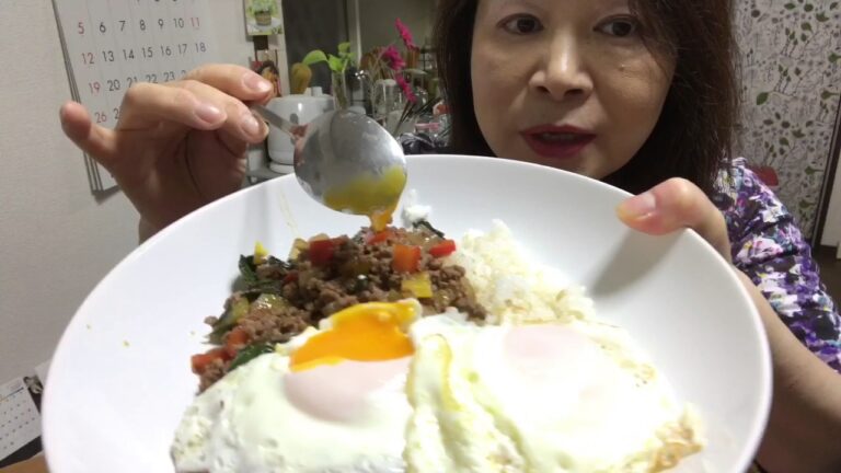 ただいま帰りました！夕飯にガパオライスを作りましょう(^.^)