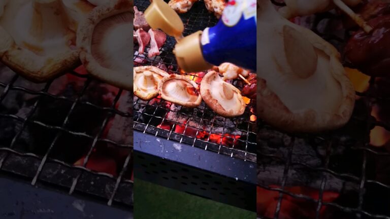 BBQにはやっぱり、日向ぼっこしたしいたけが最高！