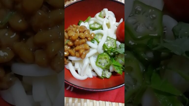 冷やしうどん　ネバネバヌルヌル