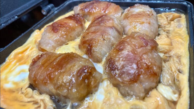 チーズチキンナゲット豚ロールとじをハイボールでキメるだけの動画