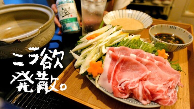 【一人鍋＆ぼっち飲み】至福のニラ豚しゃぶしゃぶ大盛りで飲んだくれる。〆はアボカドと豚しゃぶの香味ダレ丼｜とあるフリーター女子のストレス発散晩ごはんvlog｜疎遠の彼とのこじらせ恋バナ付き