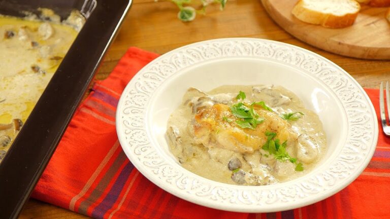 鶏肉ときのこのフリカッセ