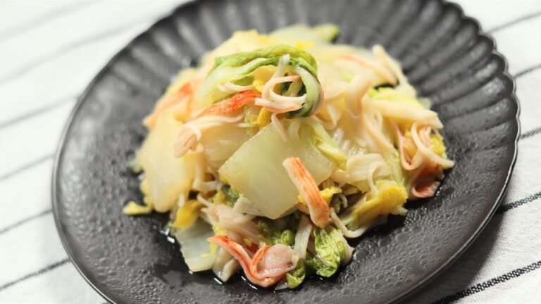 【簡単副菜】白菜とカニカマの煮びたし風の作り方｜副菜レシピ｜レンジで簡単に出来る白菜の副菜レシピです！