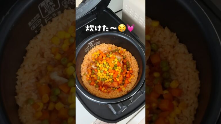 炊飯器で1発！チキンライス🐔🍚
