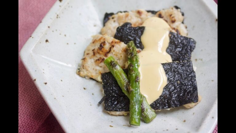 鶏ひき肉磯辺焼きの作り方