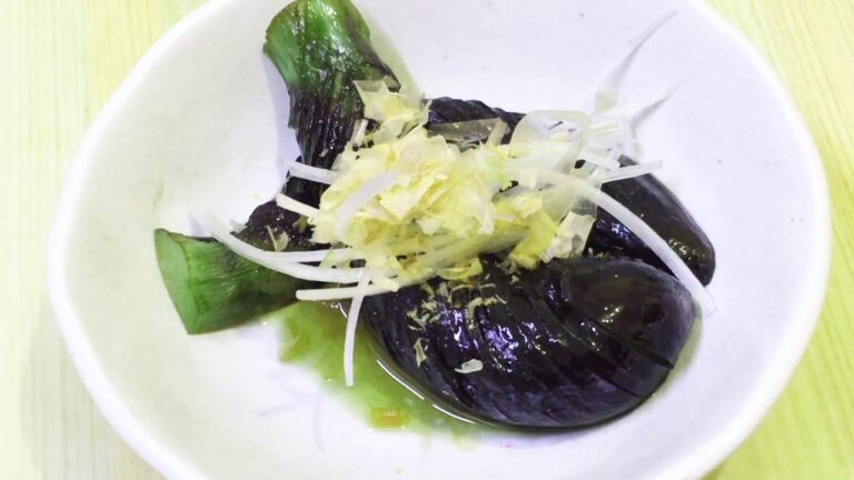 【簡単】揚げないナスのお浸し Nonfry eggplant in soy and sweet sake 【MKcooking】