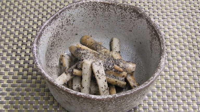 西川和尚のらくらく精進料理　新ゴボウのゴマ酢あえ