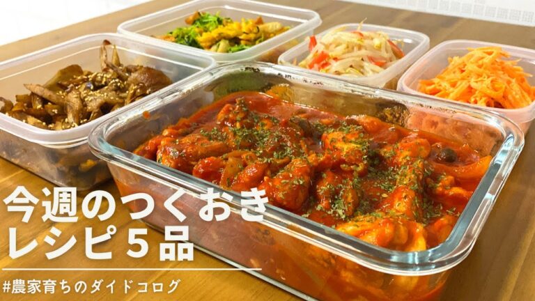 もう1品欲しい時のお助けおかず！野菜たっぷりお肉もたっぷり全5品【作り置き】【1300円以下】