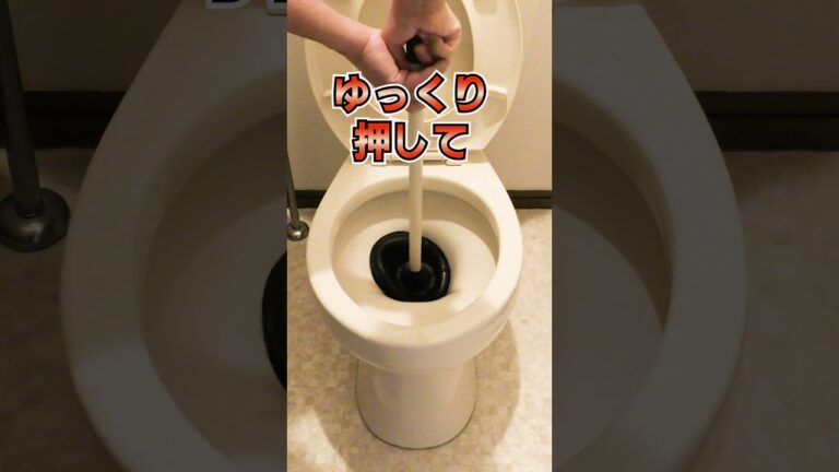 トイレ詰まり抜き！ラバーカップの使い方。スキビディトイレの動画ではありません。#shorts #詰まり #スッポン