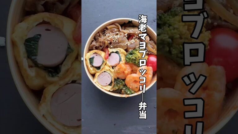 海老マヨブロッコリー🥦弁当だよ👨🏻‍🦳朝から大雪の寒い朝#お弁当おかず #お弁当 #shorts