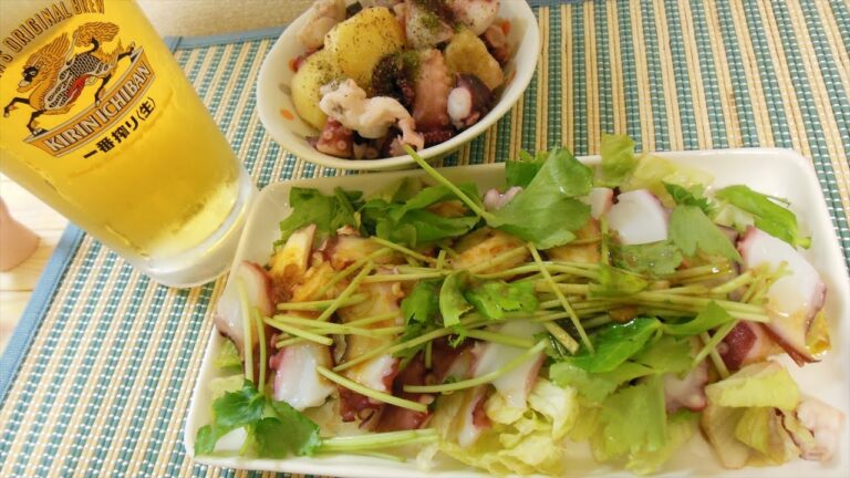 【意外にボリューミー】タコのつまみ2種盛【Snacks two types of octopus】