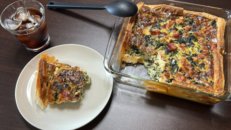 【料理】ほうれん草たっぷり巨大キッシュ