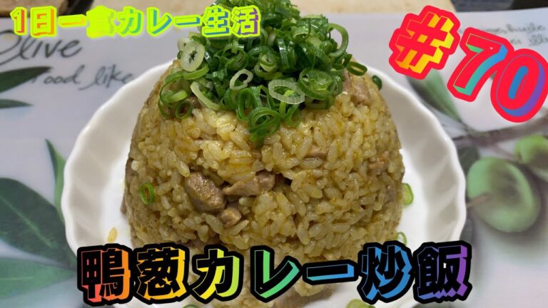 1日一食カレー生活第七十弾‼️オリエンタルカレー使って鴨葱カレー炒飯作ってみました🤩👍