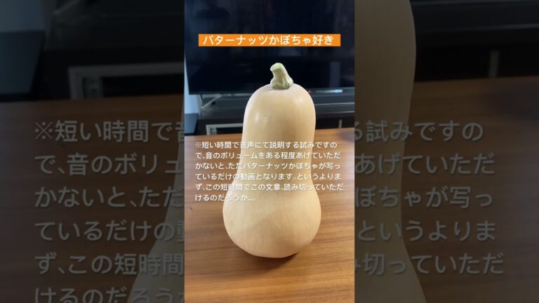 バターナッツかぼちゃを短時間音声にてオススメする試み#shorts