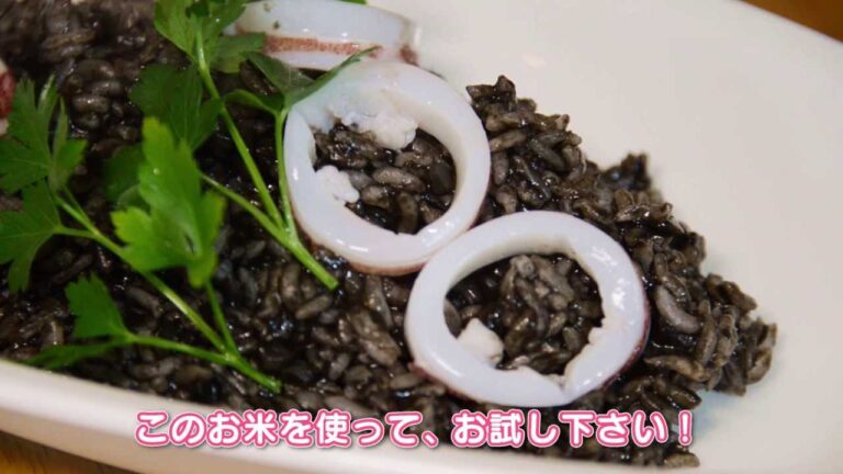 国産長粒米を使った お手軽 「イカスミリゾット 」