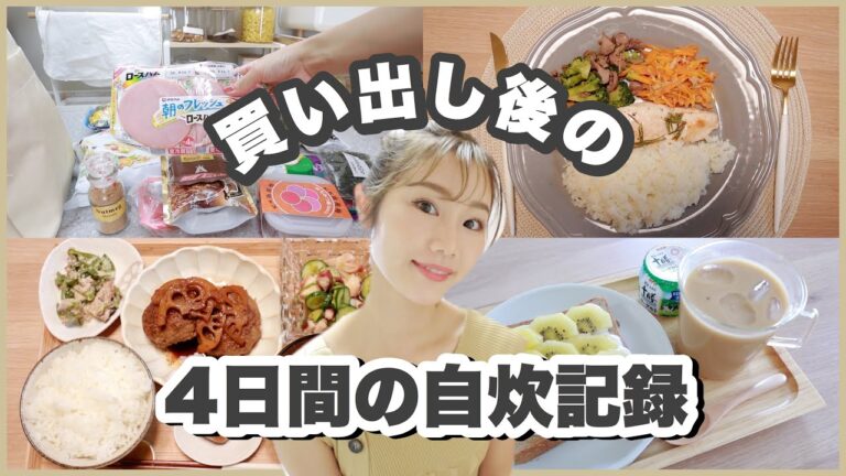 【４日分の買い出しとご飯紹介】3人分🥦我が家の簡単レシピ【主婦業】