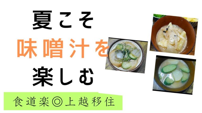 【くじら汁・冷やし汁・きゅうりの味噌汁】雪国も夏は暑い、あえての味噌汁で夏バテ予防