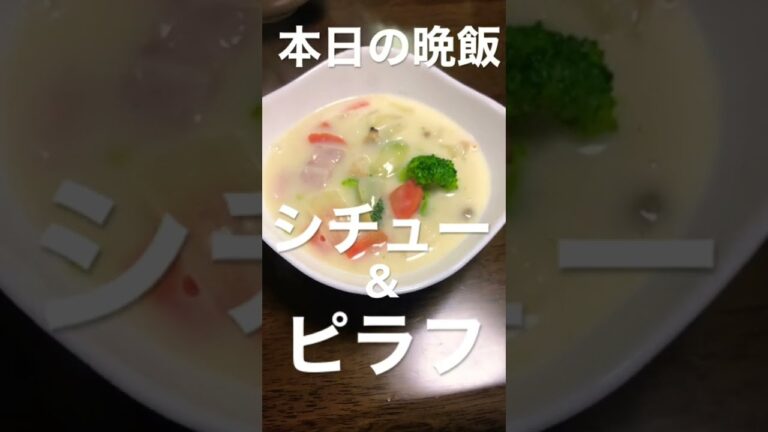 【シチューと炊き込むピラフ】本日の晩飯 んまあああああw ていの日常 #shorts