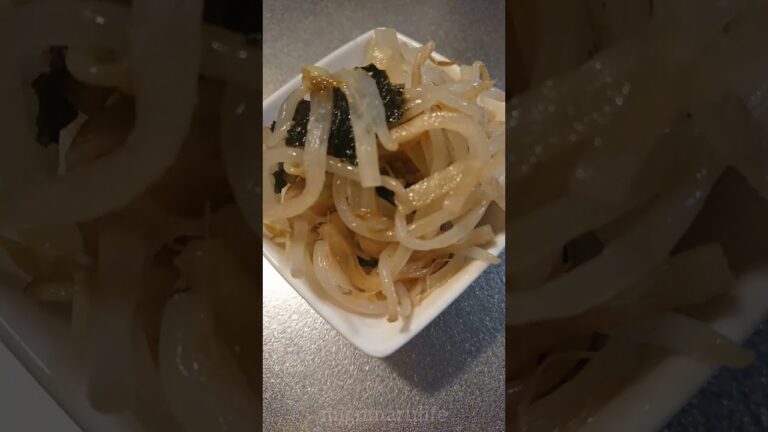 【料理】もやしと大根のさっぱり和え作るよ～ #もやし #大根 #副菜