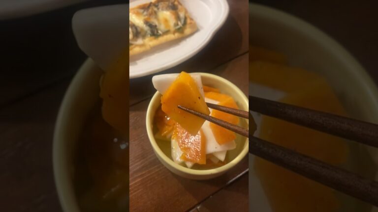 超簡単だけど、ちょっとオシャレな一品！【柿とカブのサラダ】#レシピ#簡単レシピ#カブ#柿#料理動画#レシピ動画#ゆりごはん#cookingvideo